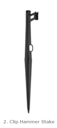 RV- ESTACA CANTAD NEGRO (CLIPS HAMMER), PARA MICROASPERSOR, TORNADO (RONDO CON Y ROS)-201000258