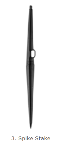 RV- ESTACA NEGRA PARA S2000 MICROSPRINKLES 14"  -201000259